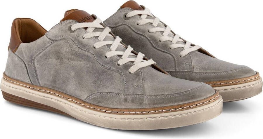 Travelin ' Northampton Casual leren herensneakers Veterschoen Grijs leer - Foto 6