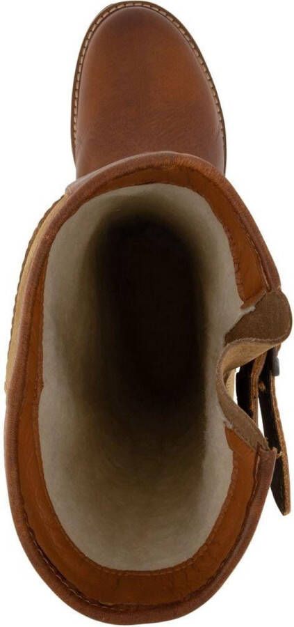Travelin ' Norway Dames Wolgevoerde Outdoorlaars Waterdicht en Ademend Wandellaarzen Cognac Leer