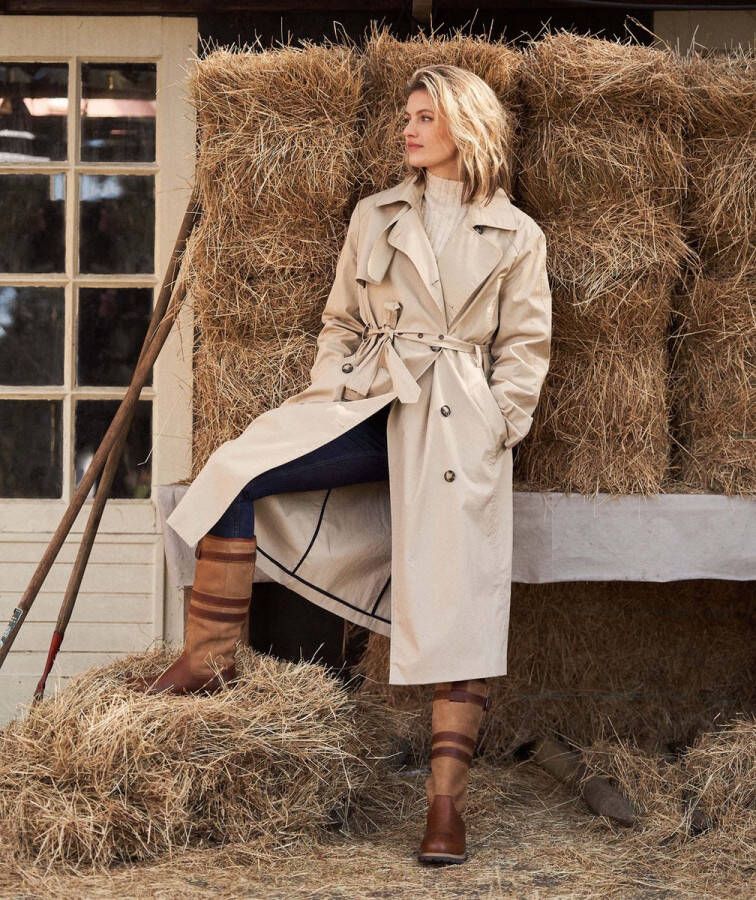 Travelin ' Norway Dames Wolgevoerde Outdoorlaars Waterdicht en Ademend Wandellaarzen Cognac Leer