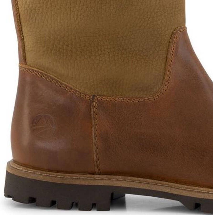 Travelin ' Norway Dames Wolgevoerde Outdoorlaars Waterdicht en Ademend Wandellaarzen Cognac Leer