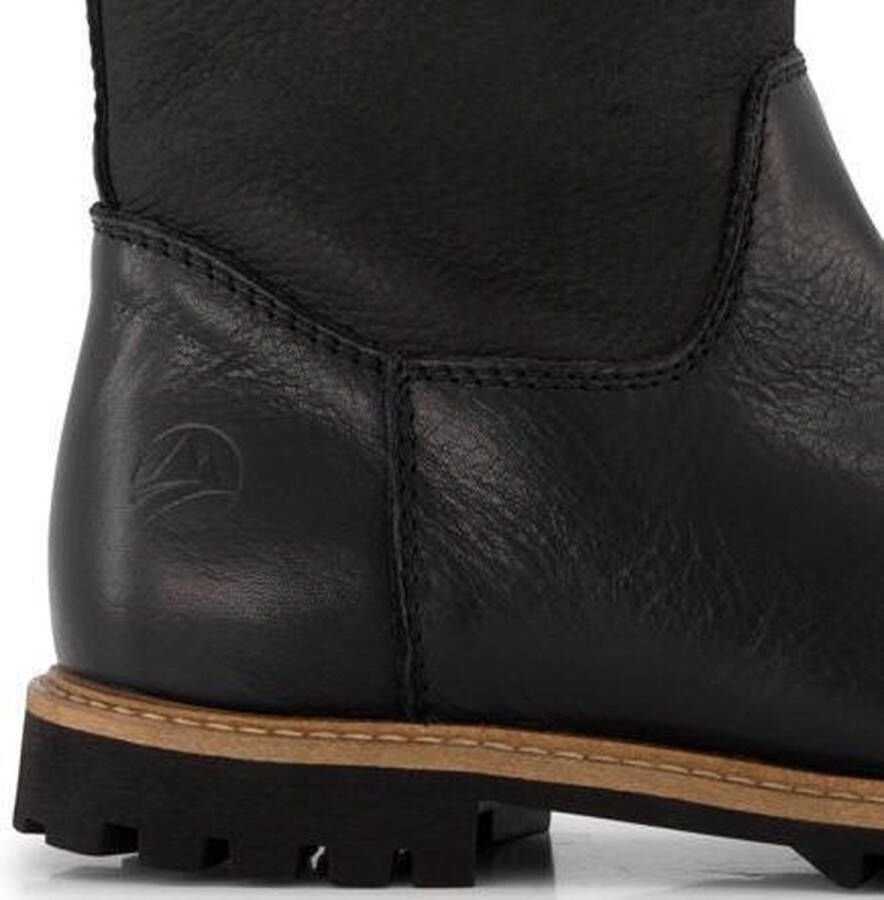 Travelin ' Norway Dames Wolgevoerde Outdoorlaars Waterdicht en Ademend Wandellaarzen Zwart Leer