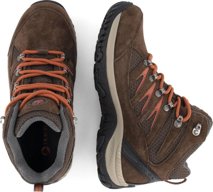 Travelin ' Nyborg Hoge Dames wandelschoenen Waterdicht en ademend Bruin Leer - Foto 6