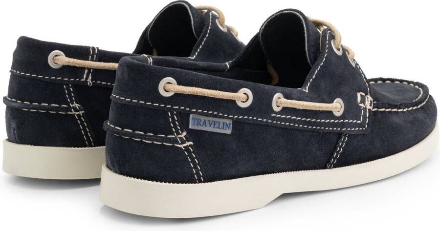 Travelin ' Penzance Damesschoenen mocassins Suede Leer instappers vrouwen Donkerblauw leer