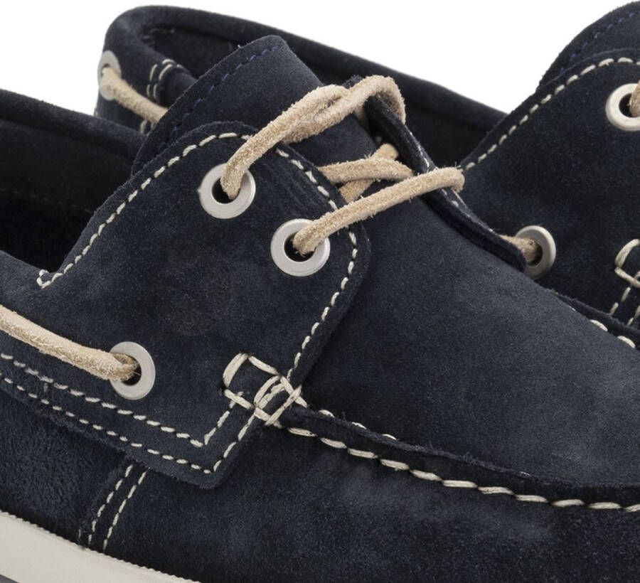 Travelin ' Penzance Damesschoenen mocassins Suede Leer instappers vrouwen Donkerblauw leer