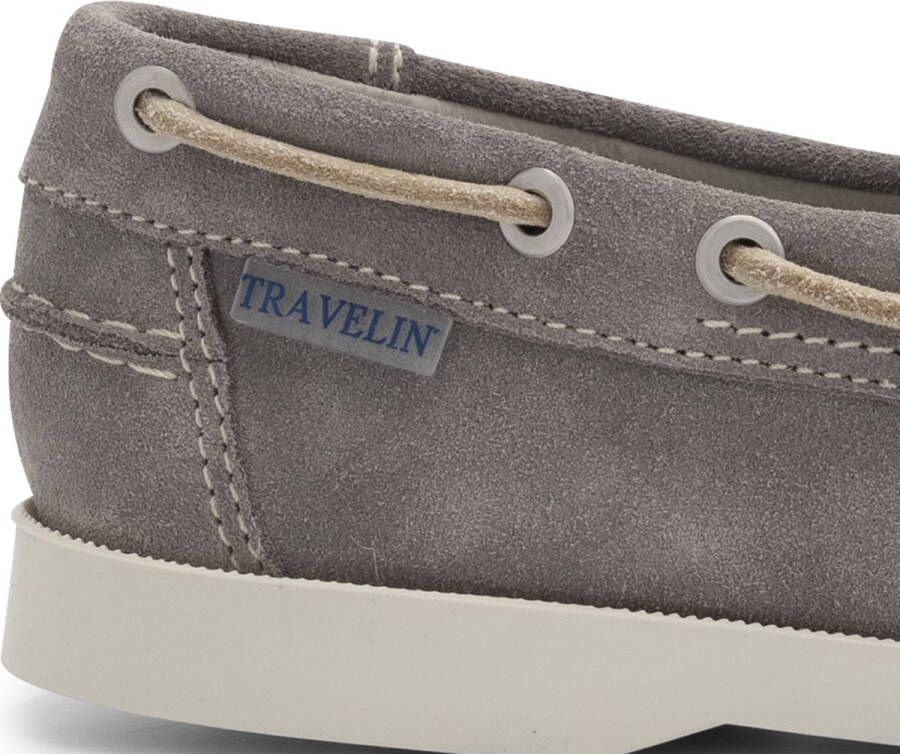 Travelin ' Penzance Damesschoenen mocassins Suede Leer instappers vrouwen Grijs leer