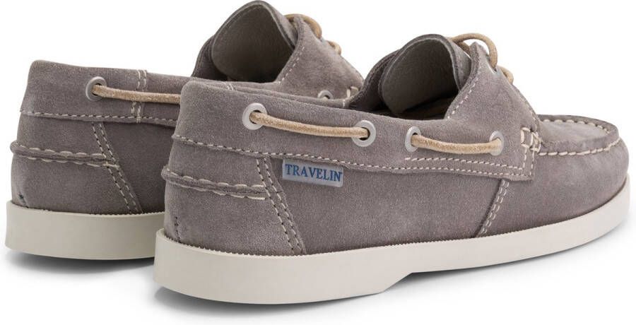 Travelin ' Penzance Damesschoenen mocassins Suede Leer instappers vrouwen Grijs leer