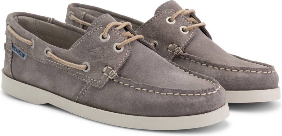 Travelin ' Penzance Damesschoenen mocassins Suede Leer instappers vrouwen Grijs leer - Foto 2