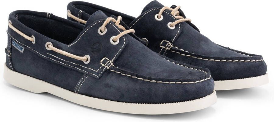 Travelin ' Penzance Herenschoenen mocassins Suede Leer instappers mannen Donkerblauw leer