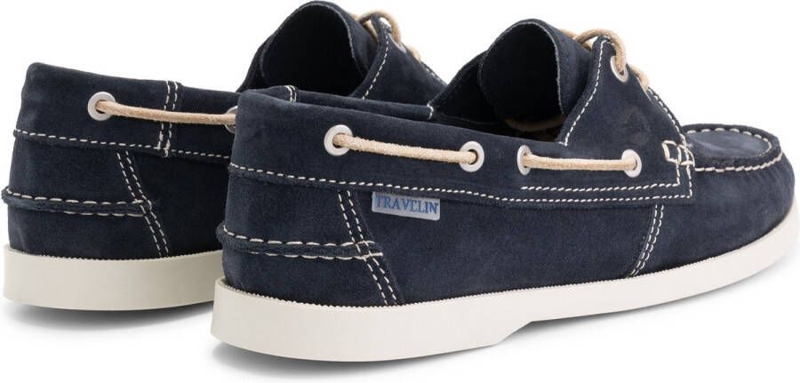 Travelin ' Penzance Herenschoenen mocassins Suede Leer instappers mannen Donkerblauw leer