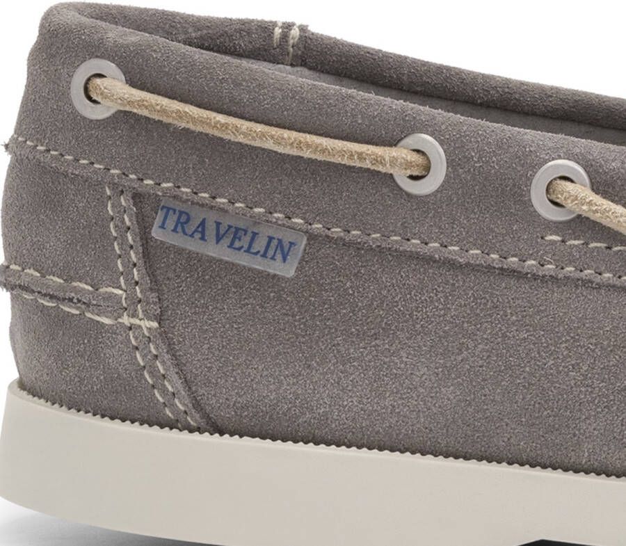 Travelin ' Penzance Herenschoenen mocassins Suede Leer instappers mannen Grijs leer