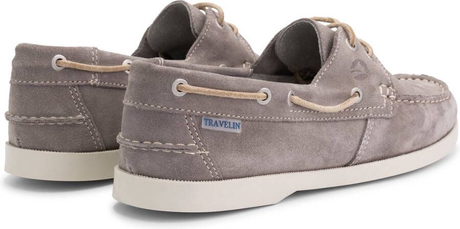 Travelin ' Penzance Herenschoenen mocassins Suede Leer instappers mannen Grijs leer