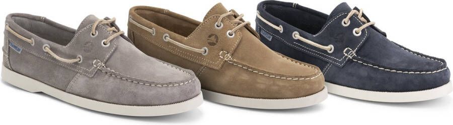 Travelin ' Penzance Herenschoenen mocassins Suede Leer instappers mannen Grijs leer