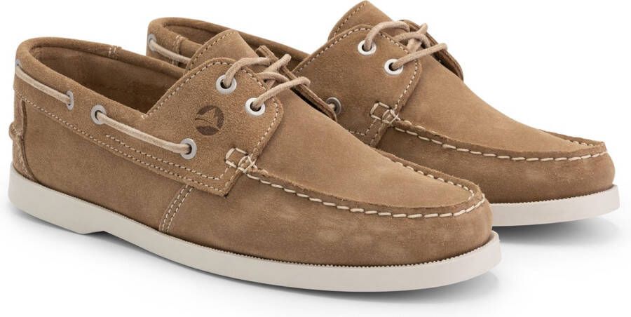 Travelin ' Penzance Herenschoenen mocassins Suede Leer instappers mannen Lichtbruin leer