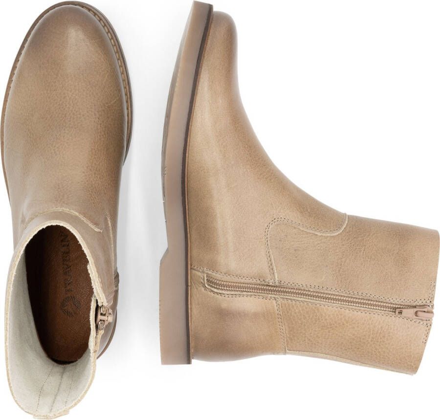 Travelin ' Pleubian Dames Leren Enkellaarzen Nette schoenen vrouwen Taupe Leer