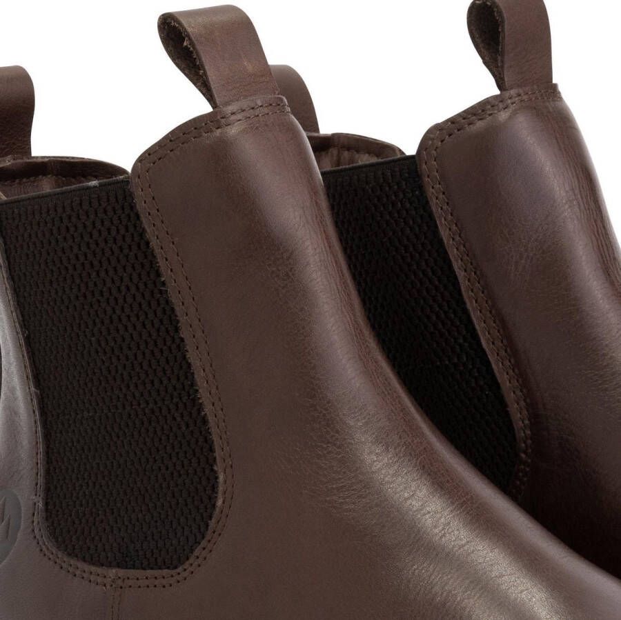 Travelin ' Rosseland Dames Leren Chelseaboots Wol gevoerd Donkerbruin Leer - Foto 3