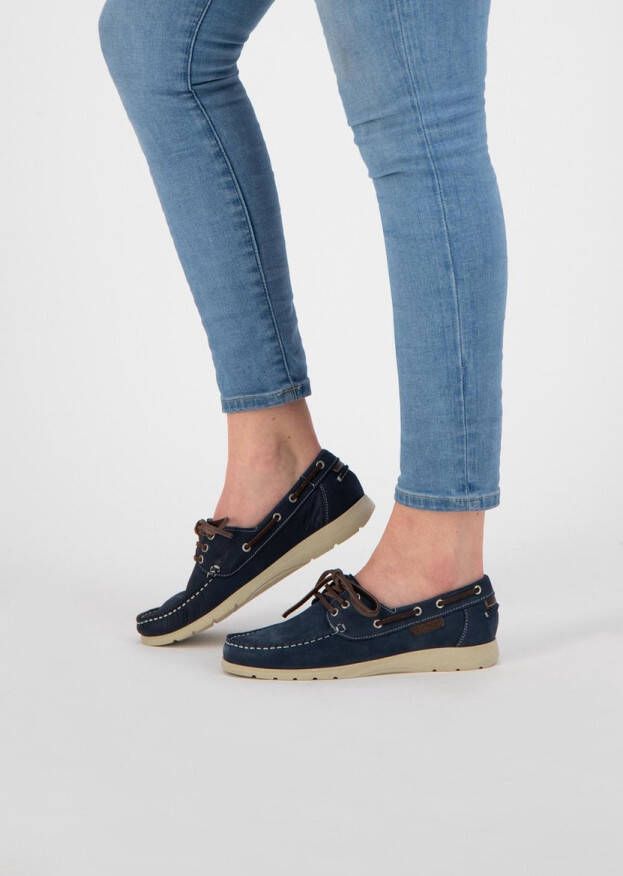 Travelin Seaport Dames Instappers Leren Moccasins met veter Blauw - Foto 4