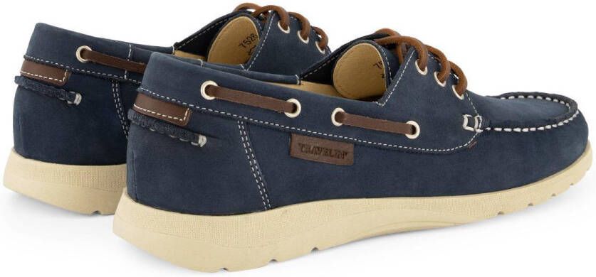 Travelin Seaport Dames Instappers Leren Moccasins met veter Blauw - Foto 5