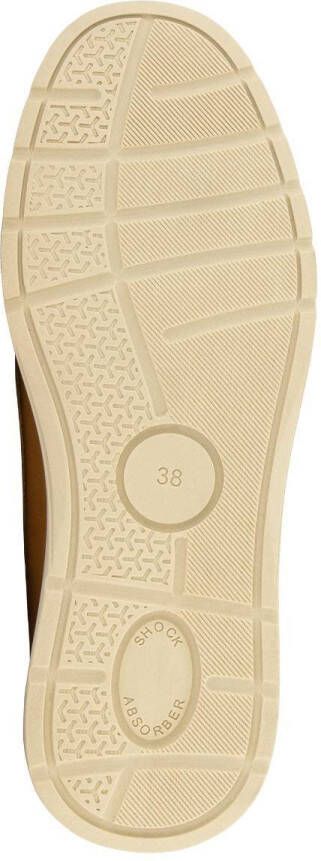 Travelin Seaport Dames Instappers Leren Moccasins met veter Cognac