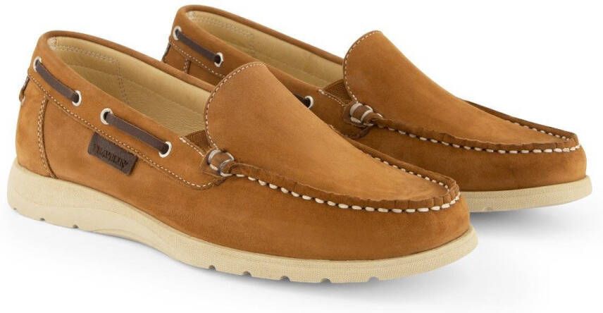 Travelin Seatown Dames Instappers Leren Moccasins Cognac