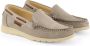 Travelin Seatown Dames Instappers Leren Moccasins Grijs - Thumbnail 3