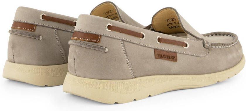 Travelin Seatown Dames Instappers Leren Moccasins Grijs