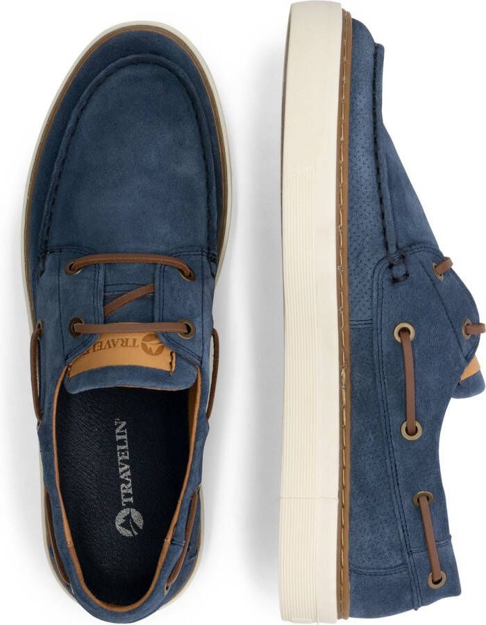 Travelin ' Shipton Suede leren herenschoenen Blauw leer