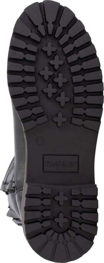 Travelin ' Silkeborg Leren Heren laarzen Wol gevoerde biker boots Zwart Leer