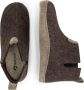 Travelin ' Stay Home Dames hoge sloffen Wollen pantoffels Suede zool Bruin - Thumbnail 6