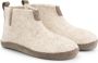 Travelin ' Stay Home Dames hoge sloffen Wollen pantoffels Suede zool Zand Beige - Thumbnail 2