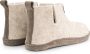 Travelin ' Stay Home Dames hoge sloffen Wollen pantoffels Suede zool Zand Beige - Thumbnail 3