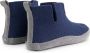 Travelin ' Stay-Home Dames Sloffen Wollen Pantoffels suède zool Navy Blauw - Thumbnail 4