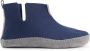 Travelin ' Stay-Home Dames Sloffen Wollen Pantoffels suède zool Marine Blauw - Thumbnail 6