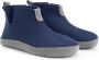 Travelin ' Stay-Home Dames Sloffen Wollen Pantoffels suède zool Navy Blauw - Thumbnail 7