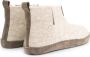 Travelin ' Stay-Home Heren hoge sloffen Wollen pantoffels Suede zool Beige Zand - Thumbnail 4