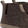 Travelin ' Stay-Home Heren hoge sloffen Wollen pantoffels Suede zool Bruin - Thumbnail 6