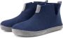 Travelin ' Stay-Home Heren Sloffen Wollen Pantoffels suède zool Marine Blauw - Thumbnail 5