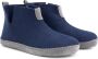 Travelin ' Stay-Home Heren Sloffen Wollen Pantoffels suède zool Marine Blauw - Thumbnail 6