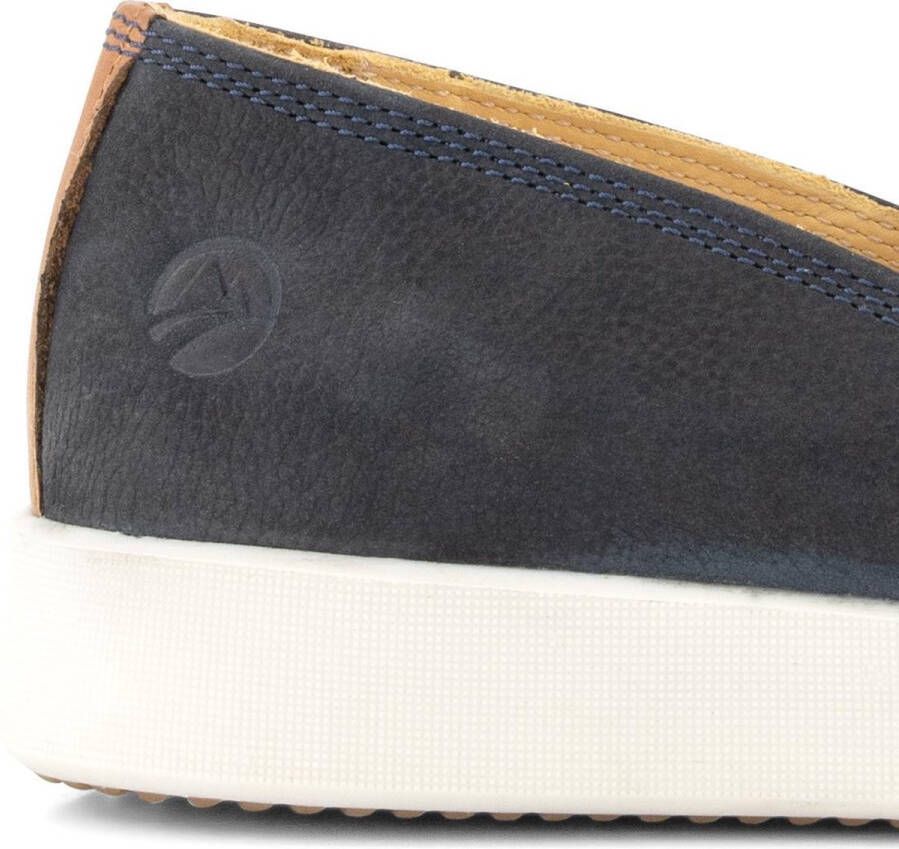 Travelin ' Tours Dames Leren instappers Slip-On Espadrilles Blauw Leer