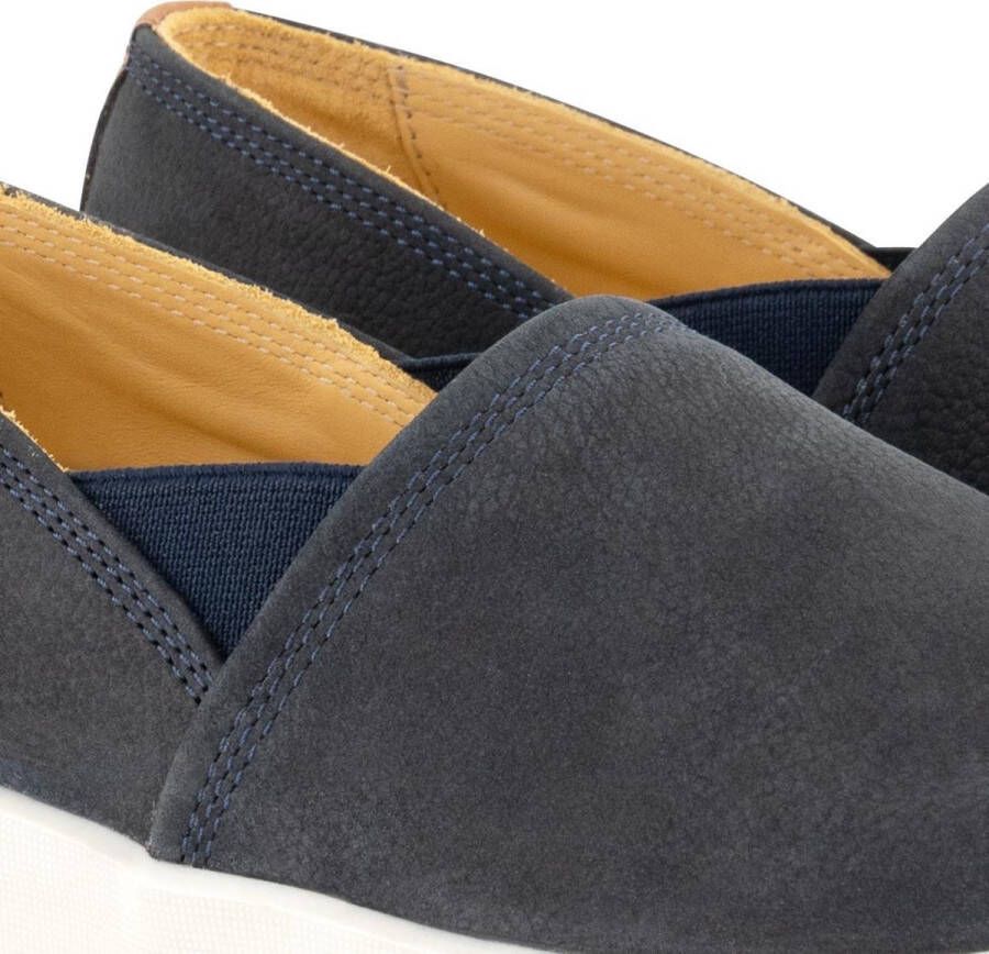 Travelin ' Tours Dames Leren instappers Slip-On Espadrilles Blauw Leer