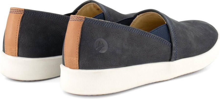 Travelin ' Tours Dames Leren instappers Slip-On Espadrilles Blauw Leer