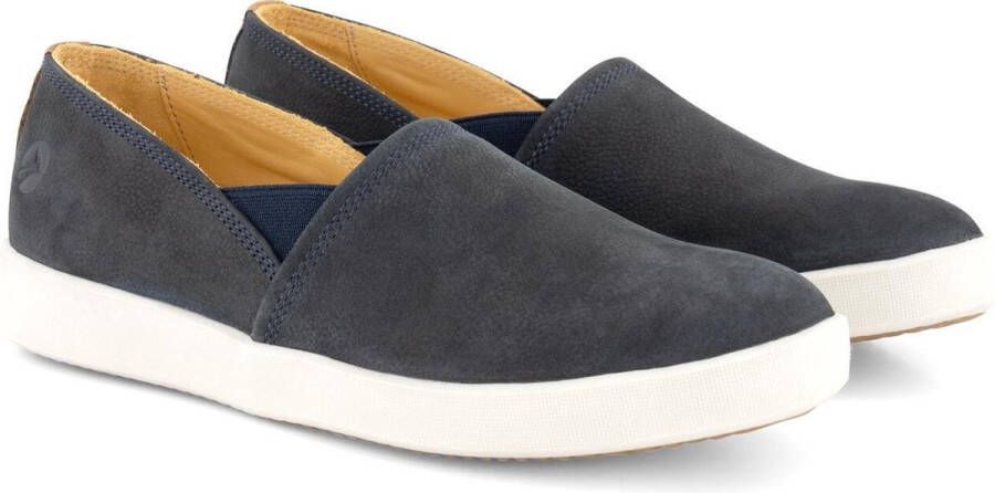 Travelin ' Tours Dames Leren instappers Slip-On Espadrilles Blauw Leer