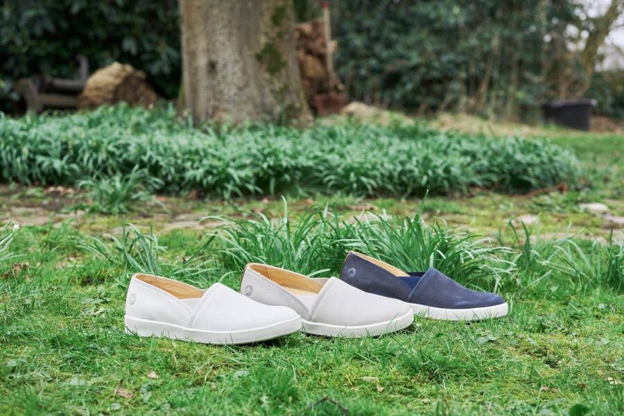 Travelin ' Tours Dames Leren instappers Slip-On Espadrilles Grijs Leer