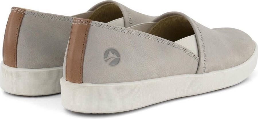 Travelin ' Tours Dames Leren instappers Slip-On Espadrilles Grijs Leer