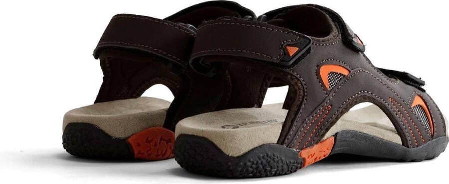 Travelin Volda Dames Leren Outdoor- Sport- en Wandelsandalen met Profielzool Bruin