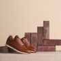 Travelin ' Worcester Casual leren herensneakers Veterschoen Cognac Bruin Leer - Thumbnail 6