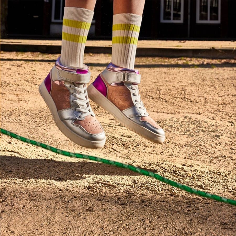 TwoDay meisjes sneakers met metallic details Roze Echt leer - Foto 8