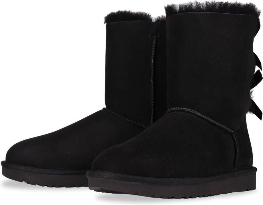 Ugg Dameslaarzen van omgekeerd schapenleer en suède voor herfst winter Black Dames - Foto 11