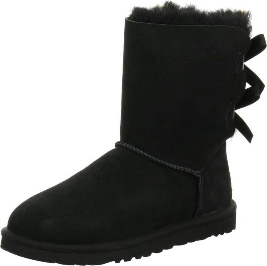 Ugg Dameslaarzen van omgekeerd schapenleer en suède voor herfst winter Black Dames