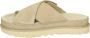 UGG GOLDENSTAR CROSS SLIDE Volwassenen Dames slippers Wit beige - Thumbnail 4