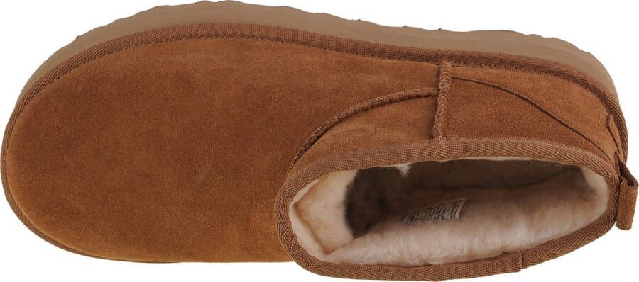 UGG's Bruin Tinten W Classic Ultra Mini Platform Vachtlaarzen Warme Laarzen Dames Cognac - Foto 9